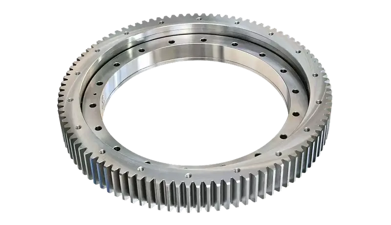 Large slewing ring bearing for heavy machinery